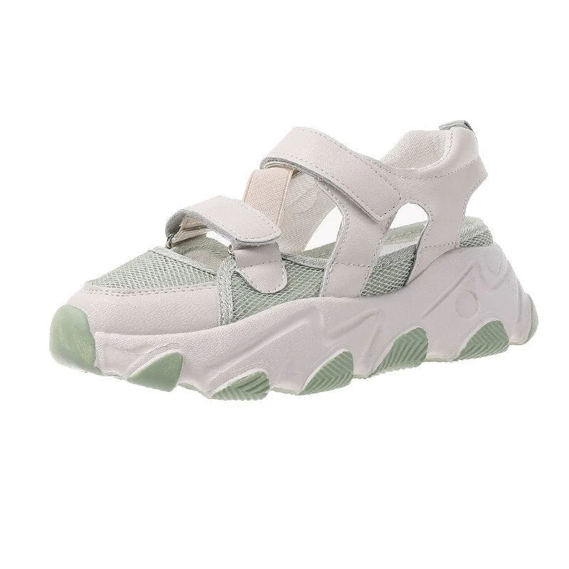 Summer 2021 Breathable Mesh Wedge Heel Women Shoes Casual Sneakers Sandals Women Thick-soled Non-slip Sandals Comfortable Shoes