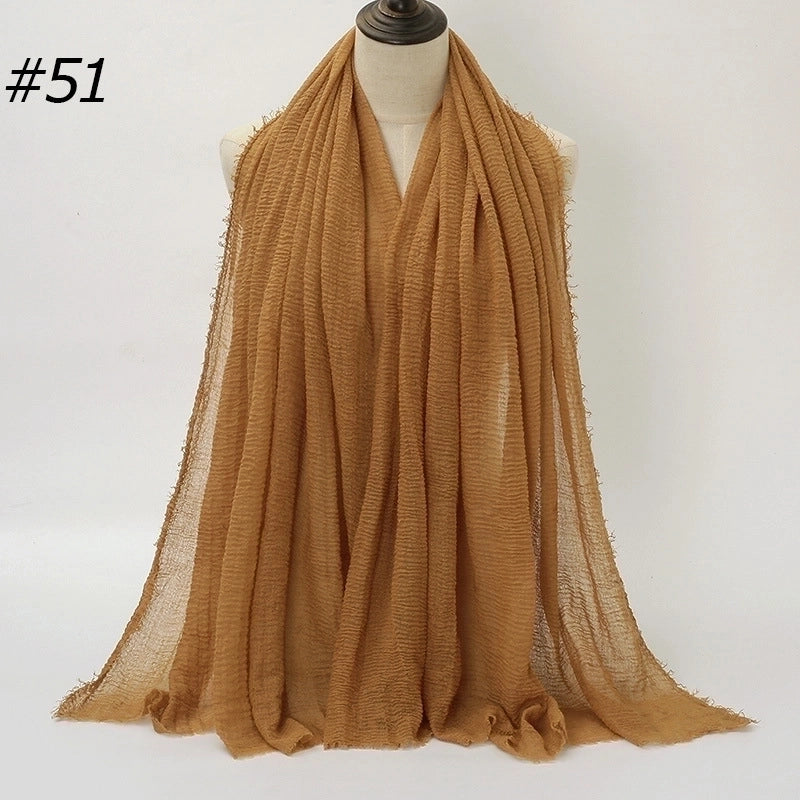 20 Pieces Fashion Solid Color Cotton Pashmina Scarves