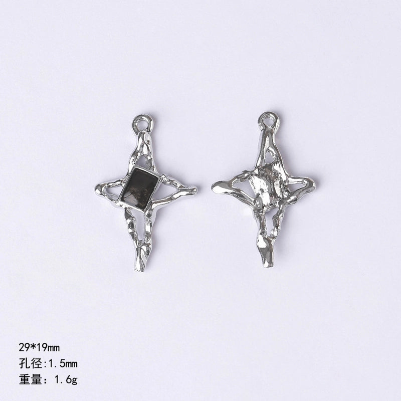 20 PCS/Package 22 * 9mm Alloy Cherry Heart Shape Rose Pendant Jewelry Accessories