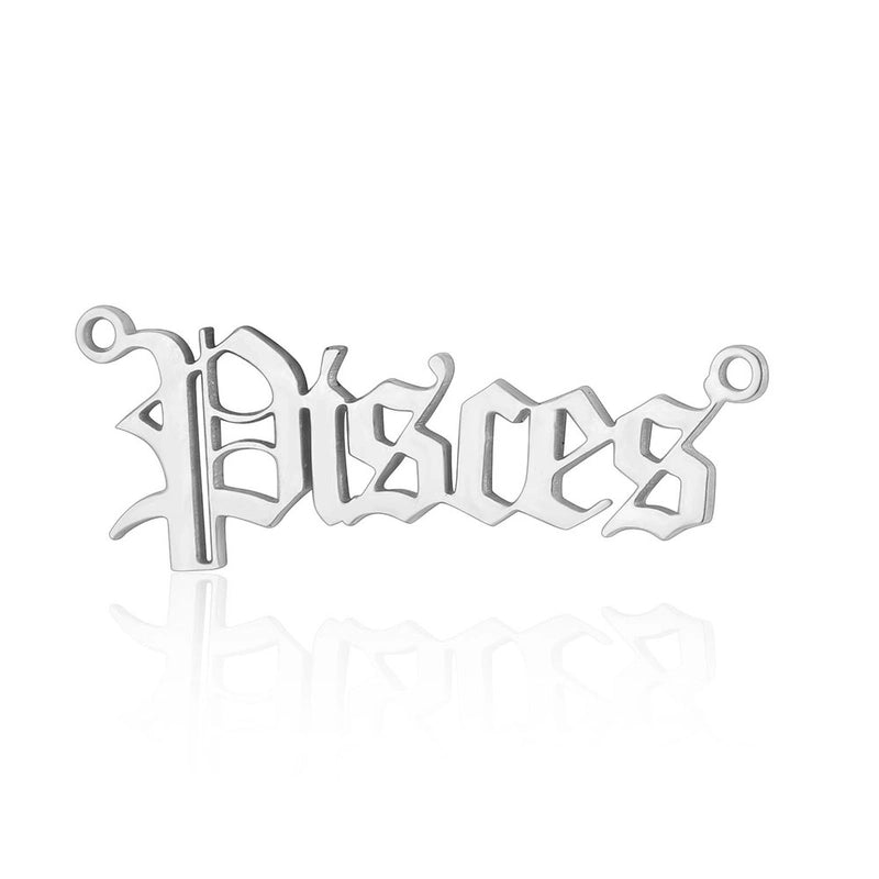 5 Pieces Stainless Steel 18K Gold Plated Letter