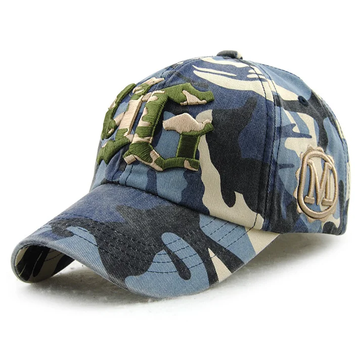 Men & Women Baseball Cap/GM camouflage embroidery Outdoor Fitted Hat