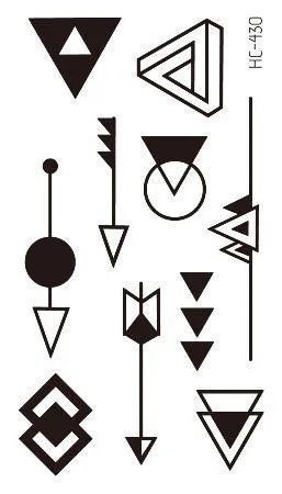 Small Sexy Lips Leaf Black Cartoon Temporary Tattoo Cute Star Tattoo Sticker Love Women Body Finger Art Waterproof Tatoo