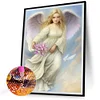 >SALE<5D DIY Full Round Drill Partial AB Diamond Painting Flower-Bearing Angel 35x45cm