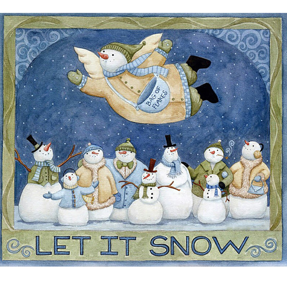 

Snowman - Round Drill Diamond Painting - 50*40CM, 501 Original
