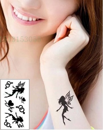 Waterproof Temporary Tattoo Sticker for girl women  Cupid angel tatto stickers flash tatoo fake tattoos Body Art
