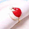 Red White Christmas Hat Catering Napkin Ring