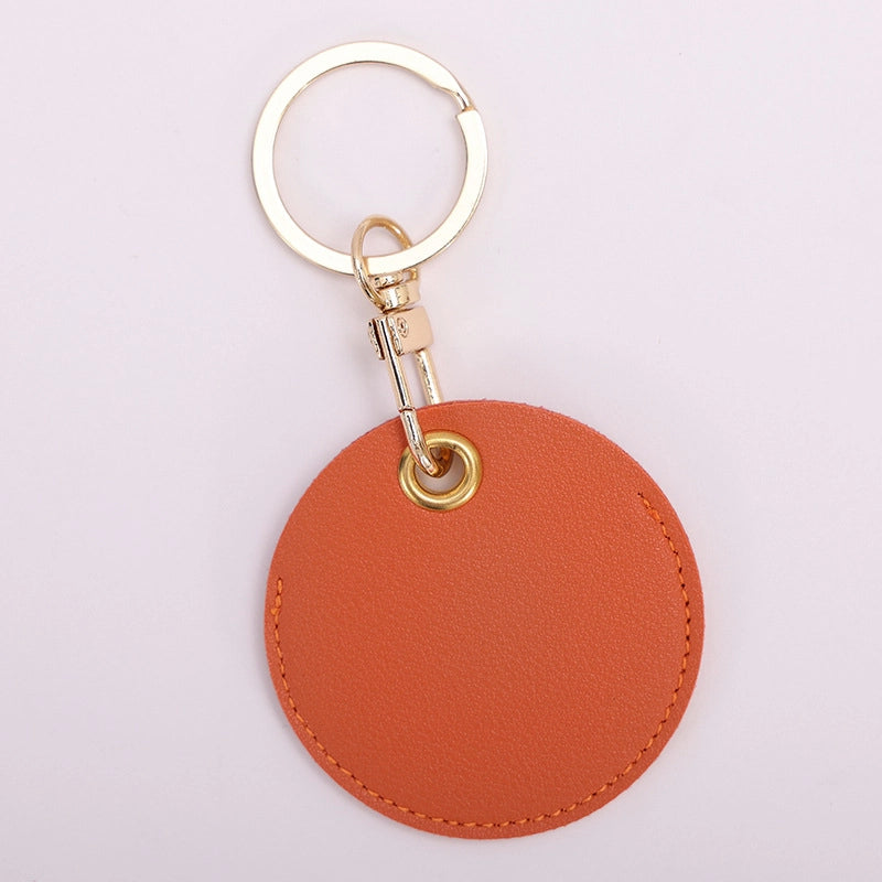 Access Card Case Water Drop Keychain Genuine Leather Community Women Men’s Ic Student Bus Card Elevator Induction Protective Case