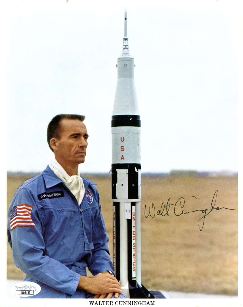 Walter Cunningham JSA Coa Hand Signed 8x10 Photo Poster painting Autograph