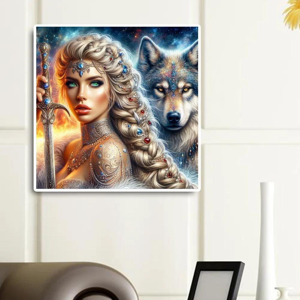 Diamond Painting - Full Round Drill - Beauty Wolf(Canvas|40*40cm)