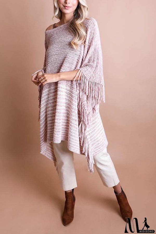 MidiSono - Sweet And Innocent Chenille Poncho Top
