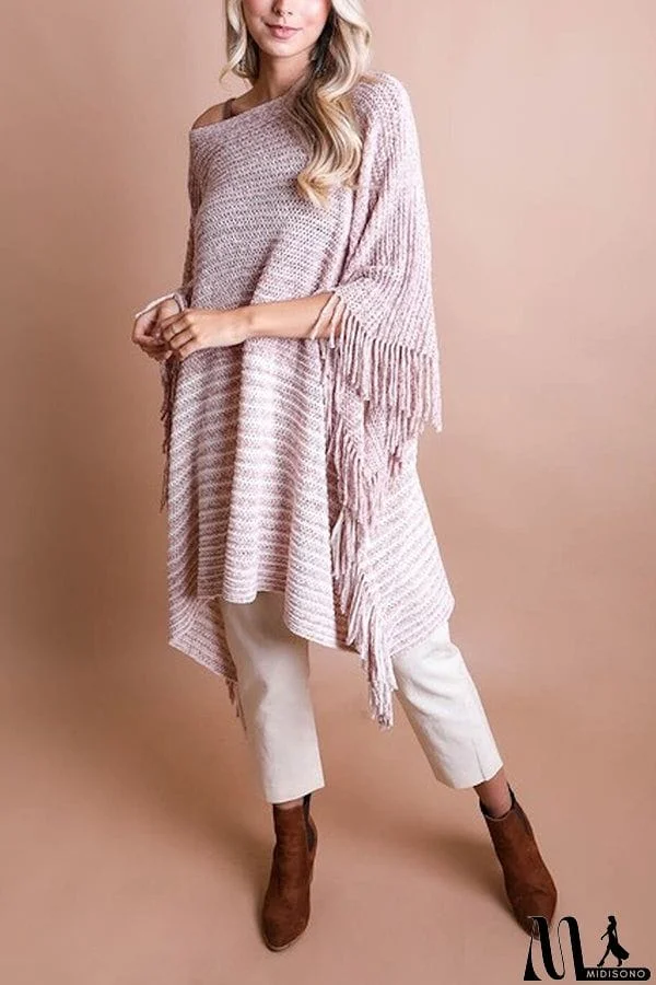 MidiSono - Sweet And Innocent Chenille Poncho Top