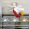 Socket Fan Light with Remote Screw in Ceiling Fan in Light Socket for Bedroom