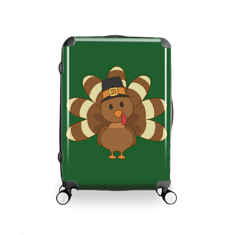 Little Turkey In Hat, Thanksgiving Hardside Luggage