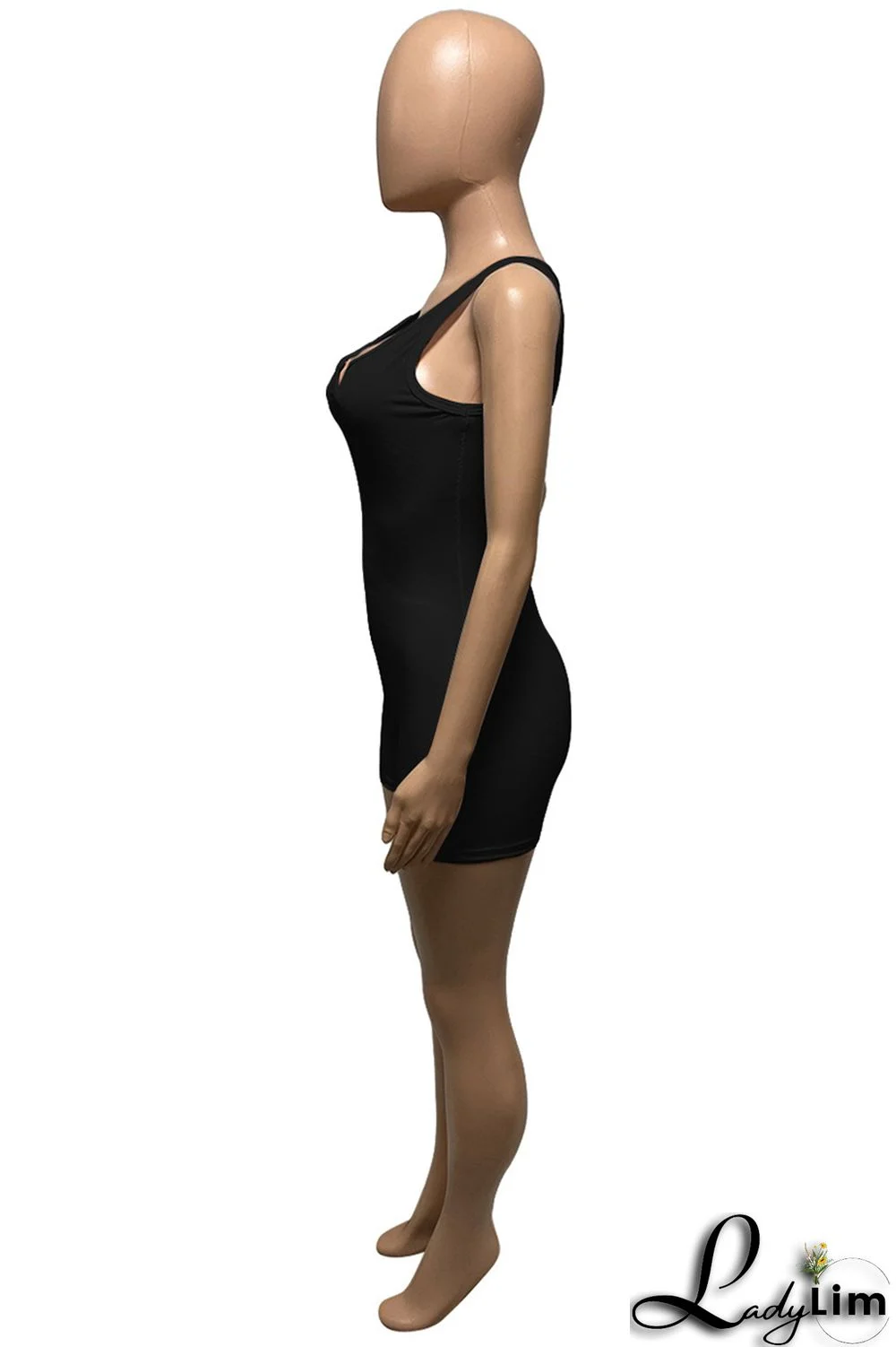 Apricot Fashion Casual Solid Basic V Neck Skinny Romper