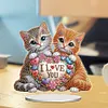 Acrylique amour chats-bricolage ornement