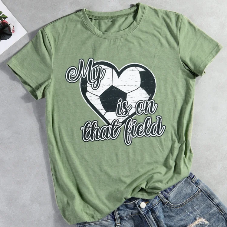 AL™ My Heart Is On That Field Soccer T-shirt Tee-03292-Annaletters