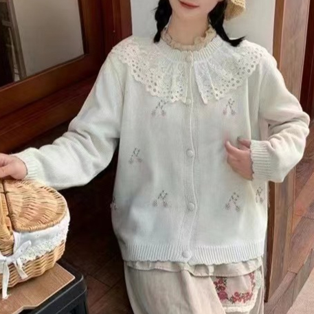 Chicfifth Sweater Women Winter Long Sleeve High Quality Autumn Vintage Top Knitted Cardigan