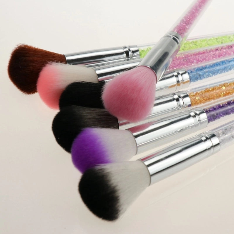 Lady Corrugated Nylon Wool Aluminum Tube Makeup Brushes 1 Piece