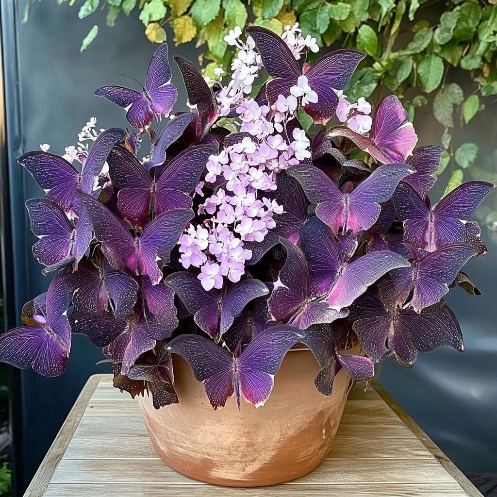 Moonlight Butterfly Purple Begonia  (Oxalis triangularis)  Jonyparkseed®