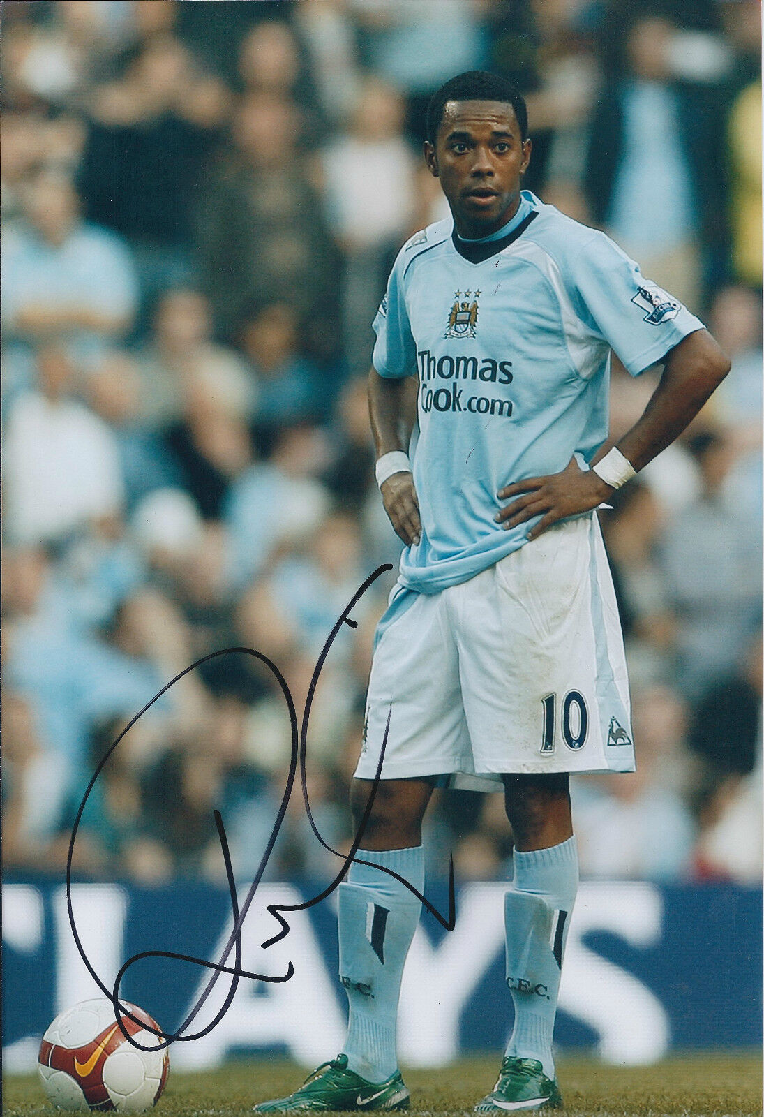 Robinho Robson de Souza Signed 12x8 Photo Poster painting AFTAL COA Autograph Manchester City