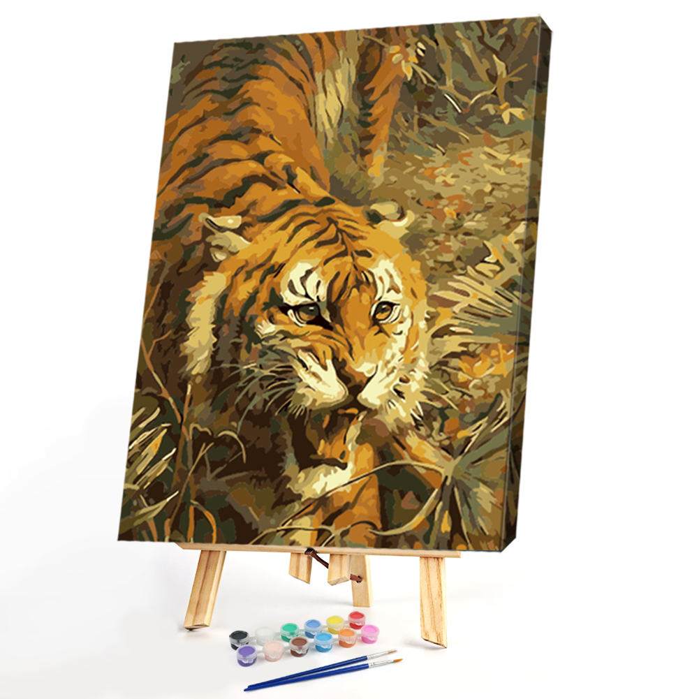 

40*50CM Paint By Numbers-Fierce Tiger, 501 Original