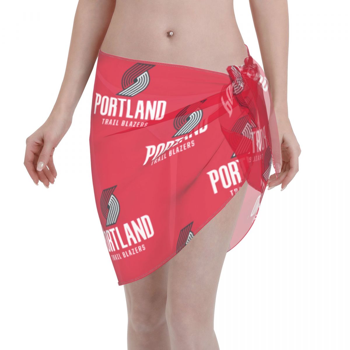 Portland Trail Blazers Women Short Sarongs Beach Bikini Wraps