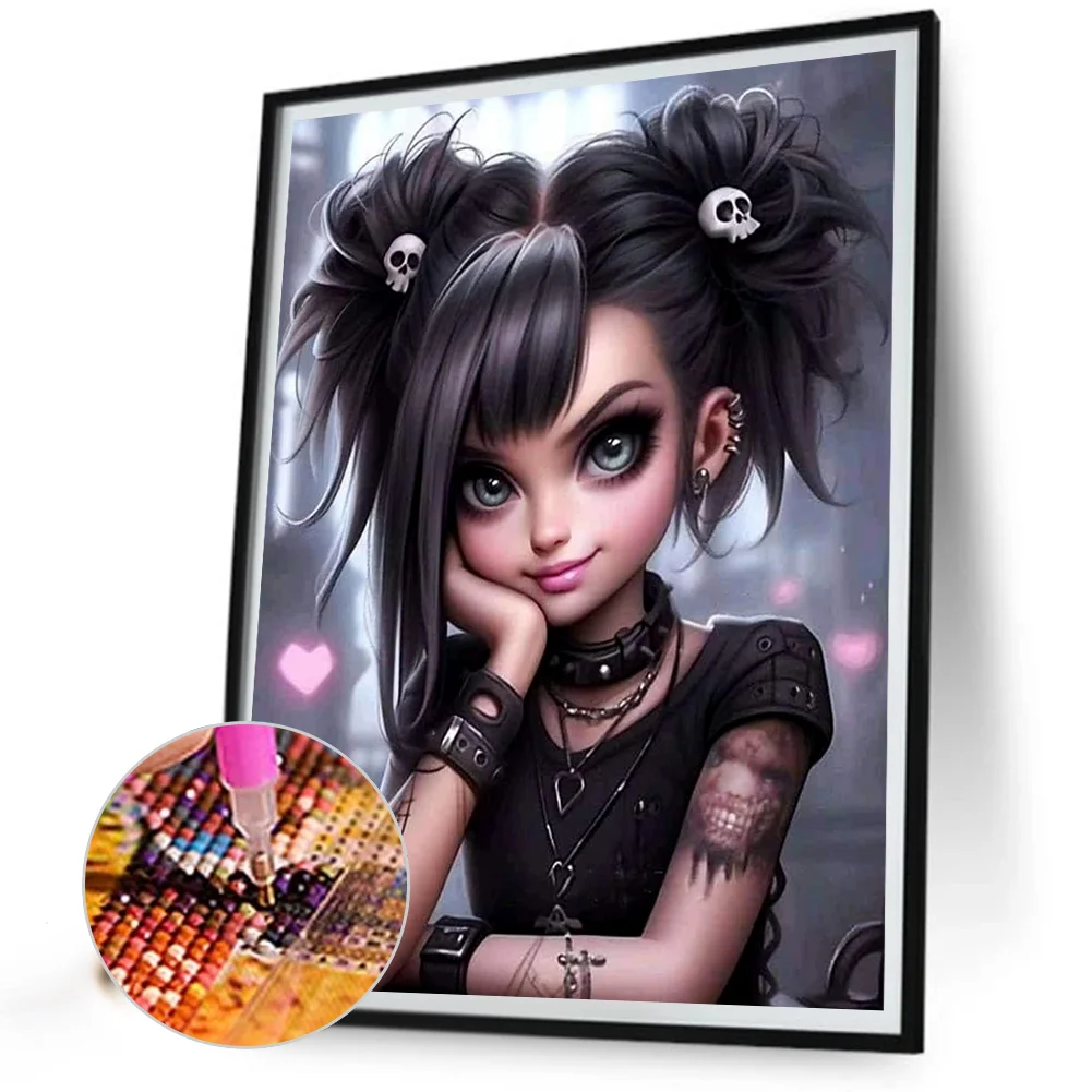 Full Round Diamond Painting 40*50cm - Sweet Cool Girl