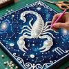 Framed Scorpio - Pearls Painting Kit DIY Diamond Painting Pearl Dot Crafts 25*25CM