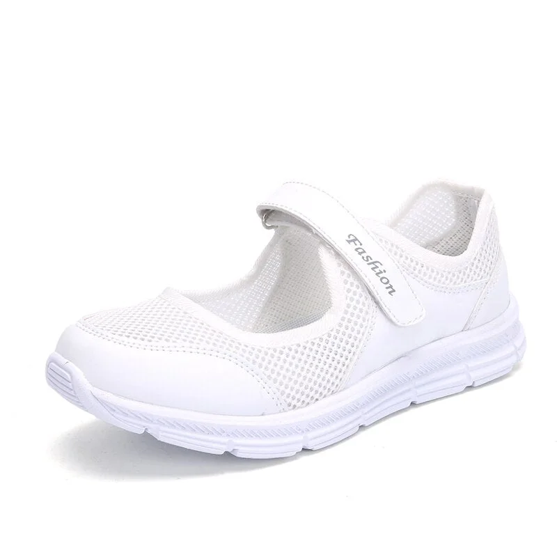35-42 Summer Breathable Women Sneakers Healthy Walking Mary Jane Shoes Sporty Mesh Sport Running Mother Gift Light Flats Shoes