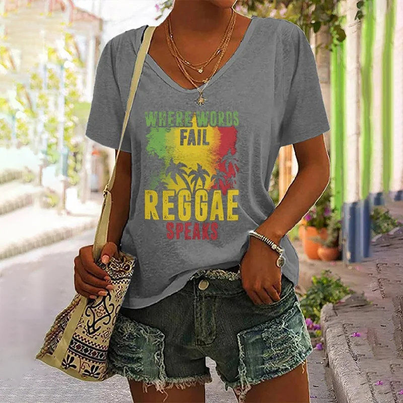 Where Words Fail Reggae Speaks Reggae Music T-Shirt