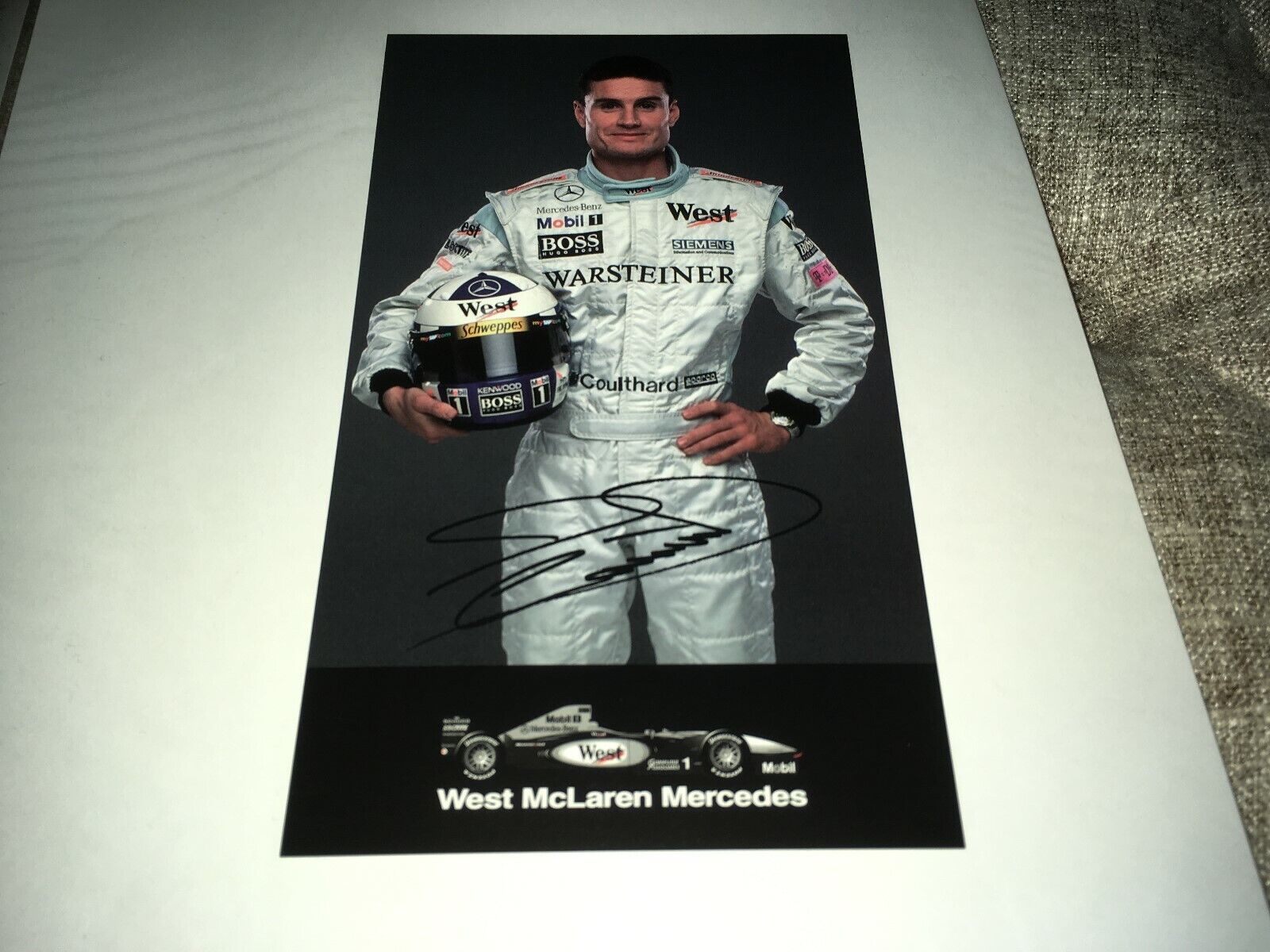 David Coulthard Signed Formula One Racing Photo Poster painting Card W/Our COA