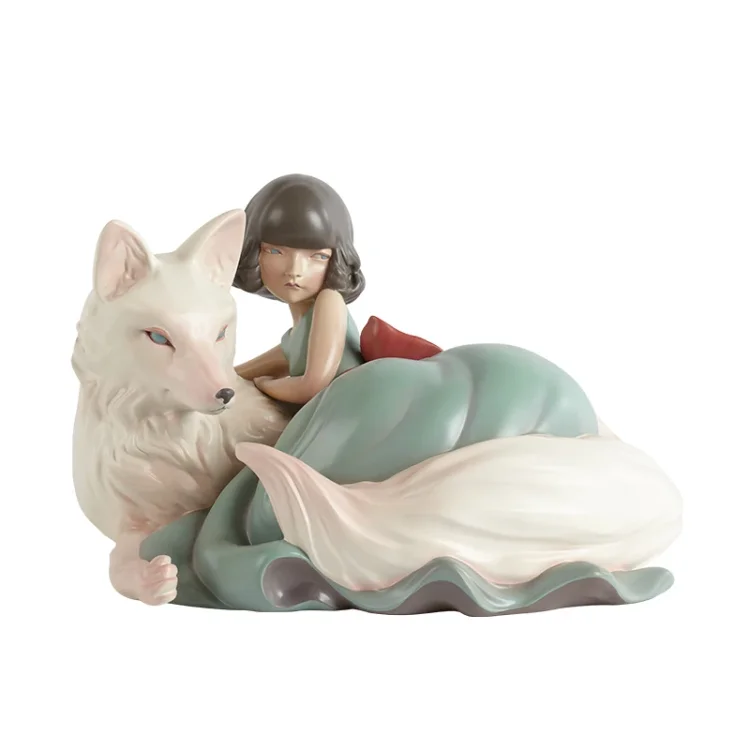 White Night Fairytale Spirit Fox Ornament