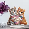 Acrylique amour chats-bricolage ornement