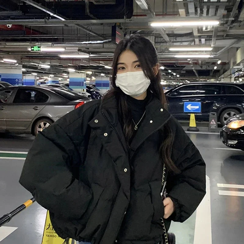 Toloer Solid Puffer Jacket-Outfit Ideas