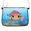 DIY Turtle Special Shaped Diamond Painting Leather Crossbody Bags Chain Clutch Kit