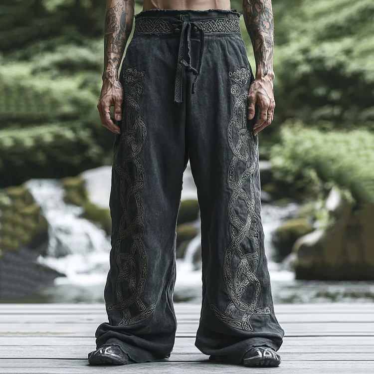 Vintage Nordic Viking Celtic Knot Casual Pants