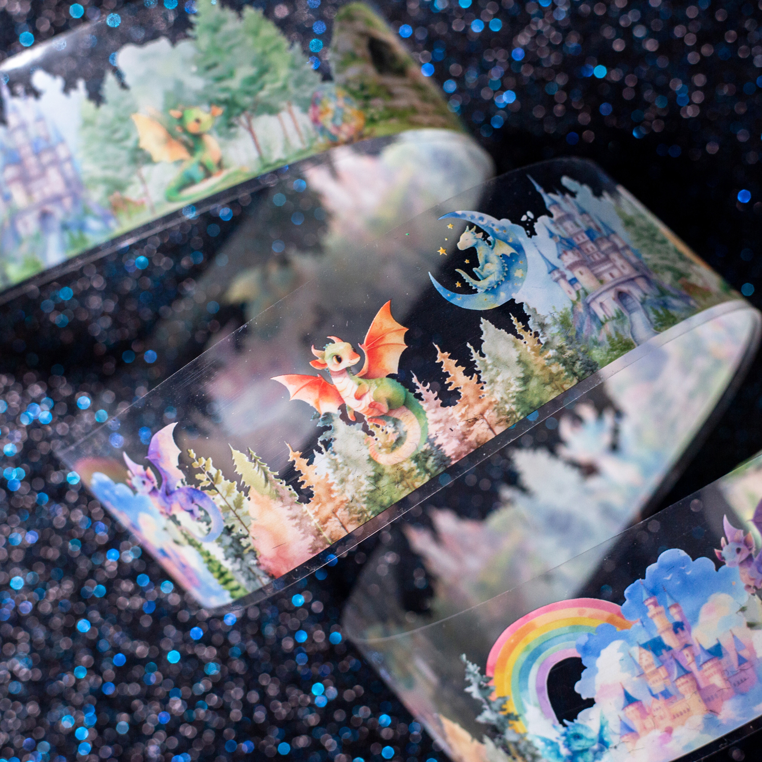 PET 테이프 - 40mm*200cm 이상한 동화 세계 시리즈 귀여운 꽃