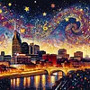 Diamond Painting -DIY Round Drill Music City(40x40cm)