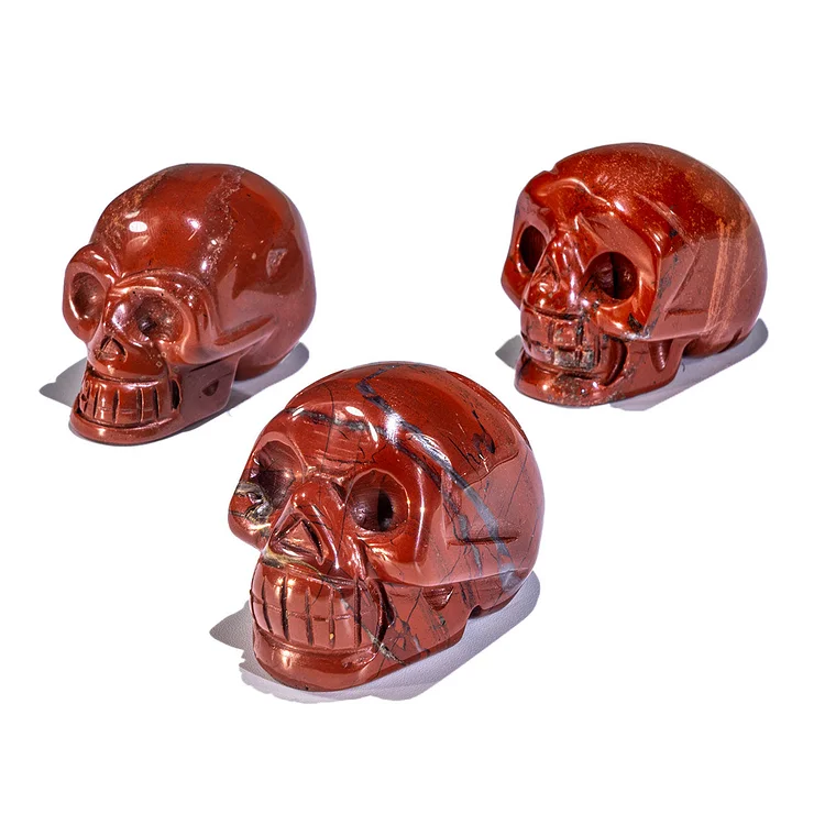 2-Inch Red Jasper Skull
