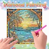 Diamond Painting Stained Glass Seaside Sticker