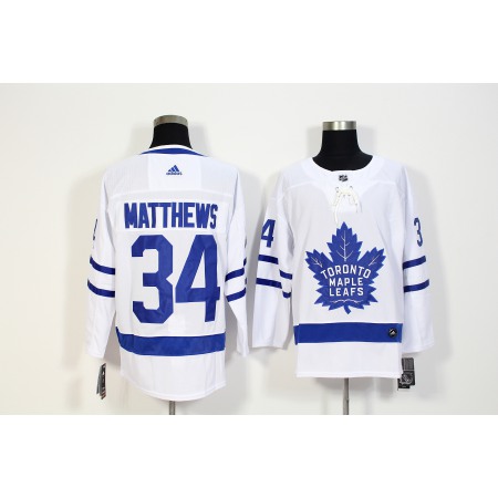 Men's  Toronto Maple Leafs #34 Auston Matthews White Stitched NHL Jersey