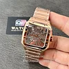 Cartier Santos Large Skeleton WHSA0016 Rose Gold Hand Wind 40mm Super Clone