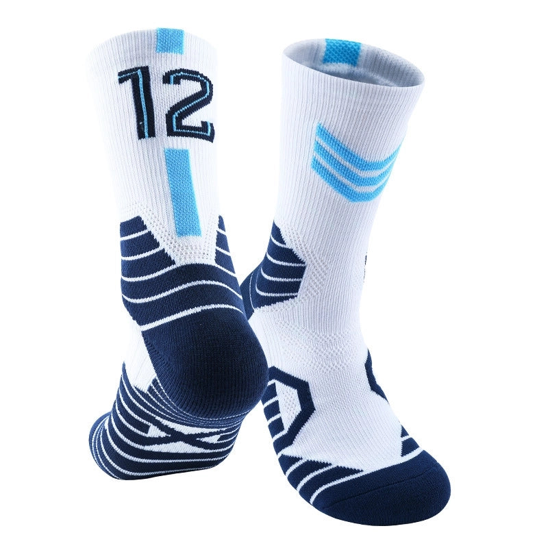 Curry Professional Basketball Socks Men’s High-top Breathable Combat Socks Training Mid-calf Socks Non-slip Sports Socks Men’s