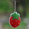 Bead Embroiderys - Strawberry Beaded Counted Cross Stitch Ornament Kit for Adults Beginners