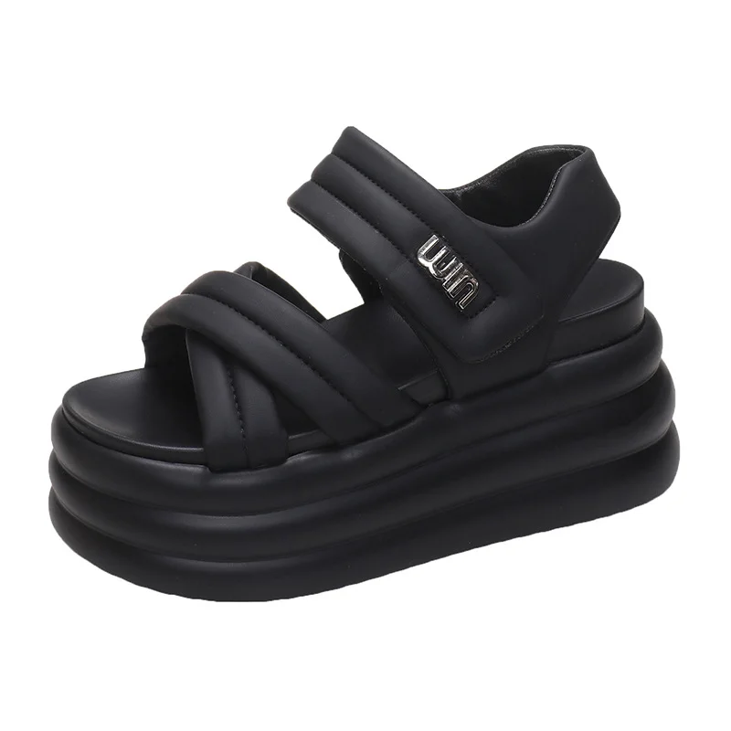 Tanguoant Tanguoant Platform Sandals Women 2024 Summer Wear New Fashion Versatile Muffin Sole Casual Sports Sandals Women