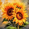 (4-Pack)Flower-Full Round Diamond Painting 30*30CM
