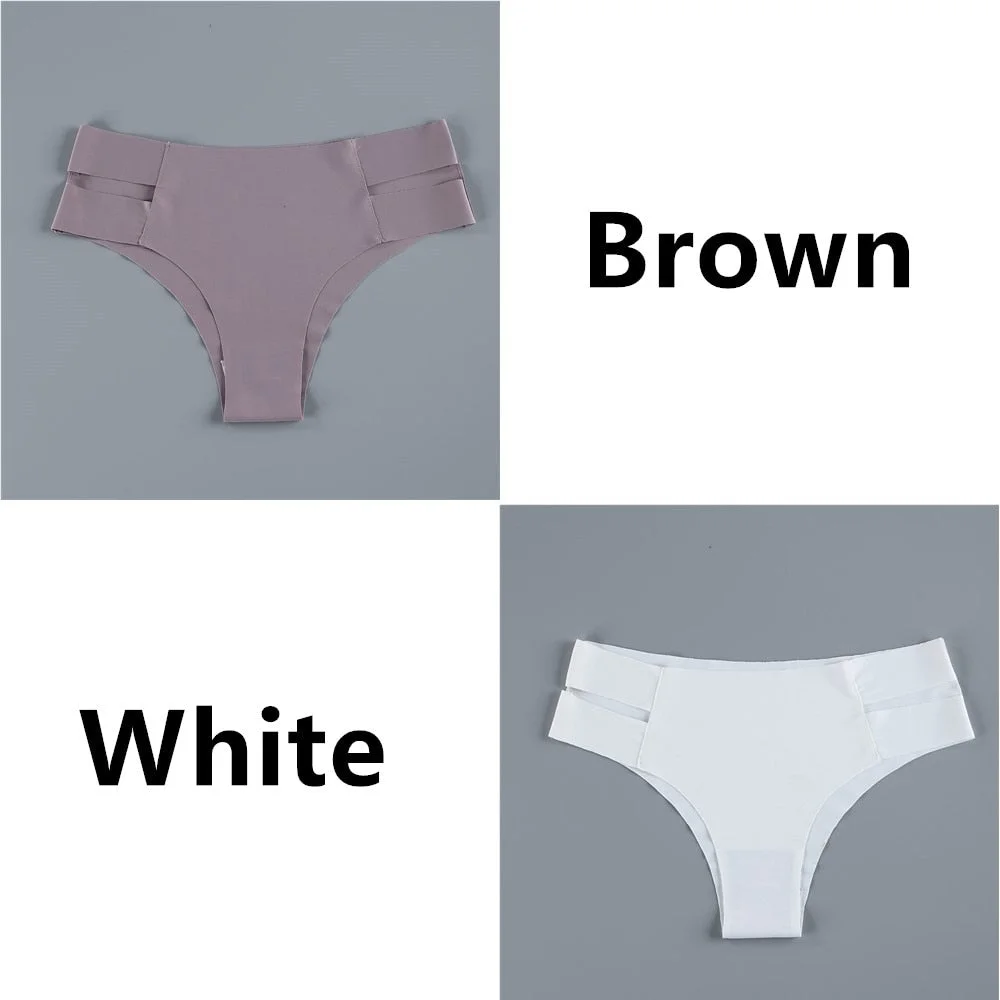 Seamless Women Pantys Girls Thongs Low Waisted Soft Woman Panties Briefs Fashion Solid Colors M-XL Sexy Underpants For Women New