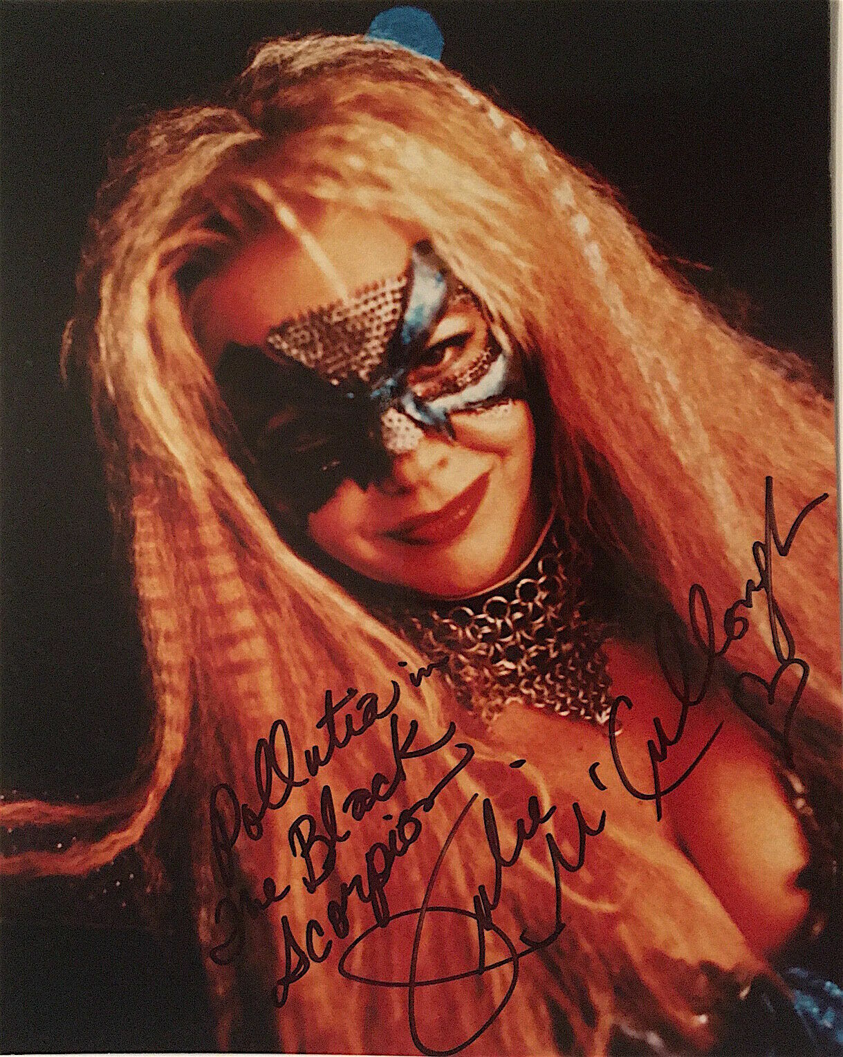 Julie McCulough as POLLUTIA in Black Scorpion Autograph Signed 8x10