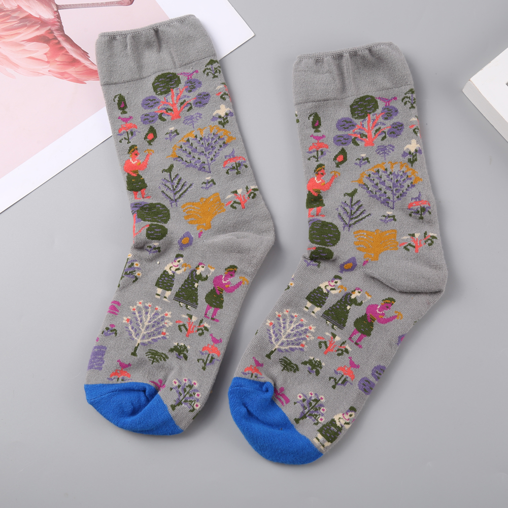 

Autumn Cotton Landsacpe Soft Mid-Calf Socks Women Street Pile Heap Socks, 501 Original