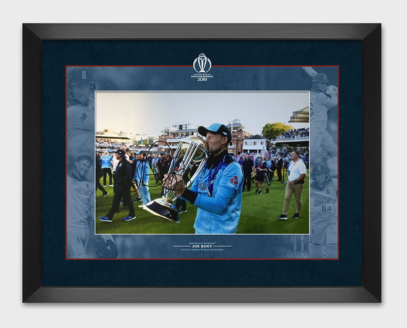 Joe Root Signed & Framed 12X8 Photo Poster painting England CRICKET WORLD CUP AFTAL COA